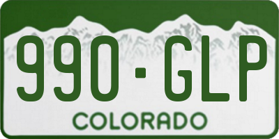 CO license plate 990GLP