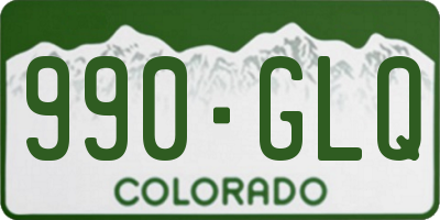 CO license plate 990GLQ