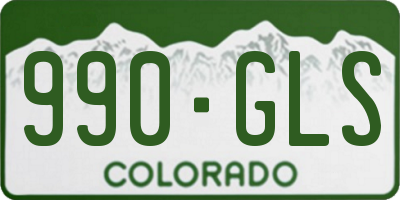 CO license plate 990GLS