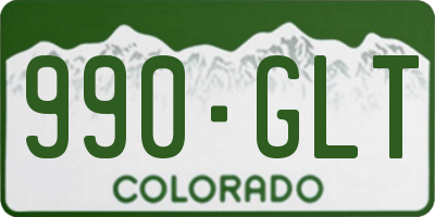 CO license plate 990GLT