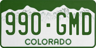 CO license plate 990GMD