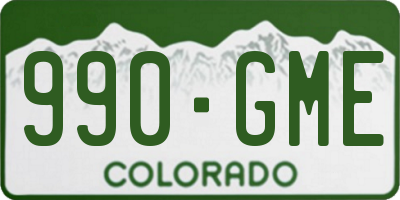 CO license plate 990GME