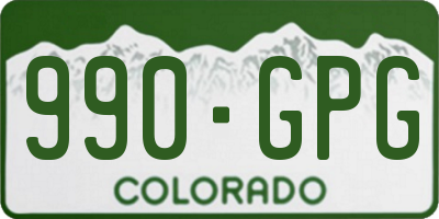 CO license plate 990GPG