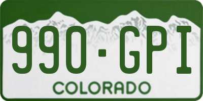 CO license plate 990GPI