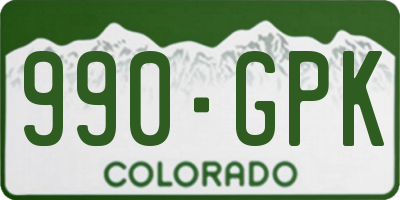 CO license plate 990GPK
