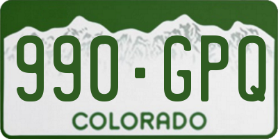 CO license plate 990GPQ