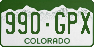CO license plate 990GPX