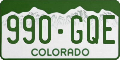 CO license plate 990GQE