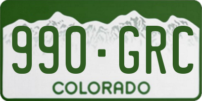 CO license plate 990GRC