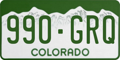 CO license plate 990GRQ