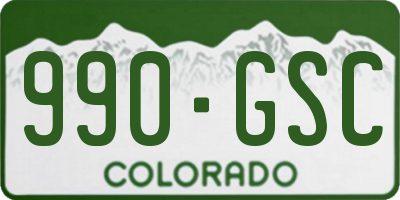 CO license plate 990GSC