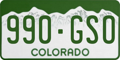 CO license plate 990GSO