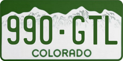 CO license plate 990GTL