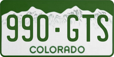 CO license plate 990GTS