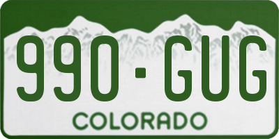CO license plate 990GUG