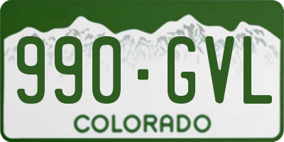 CO license plate 990GVL