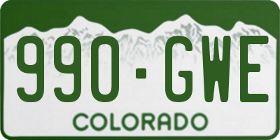 CO license plate 990GWE