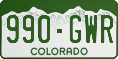CO license plate 990GWR