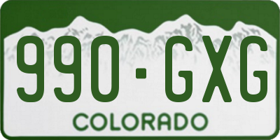 CO license plate 990GXG