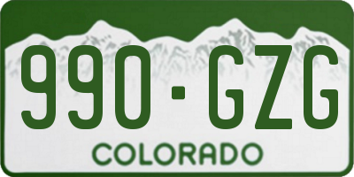 CO license plate 990GZG