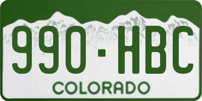 CO license plate 990HBC