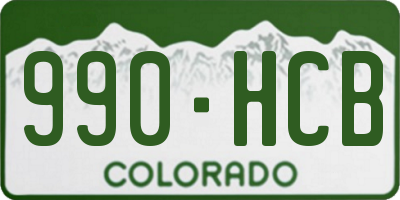 CO license plate 990HCB