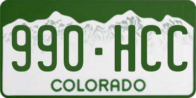CO license plate 990HCC