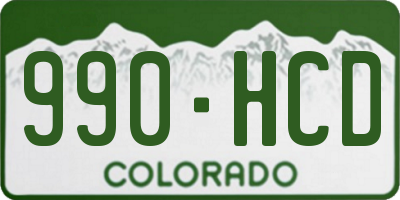 CO license plate 990HCD
