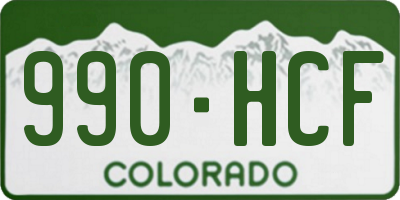 CO license plate 990HCF