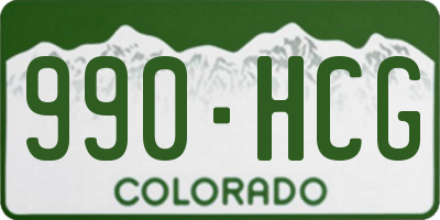 CO license plate 990HCG