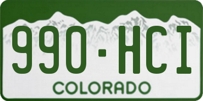CO license plate 990HCI