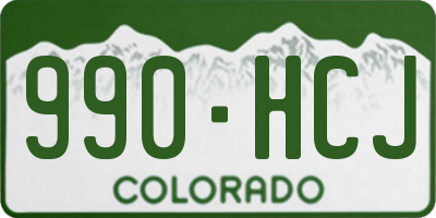 CO license plate 990HCJ
