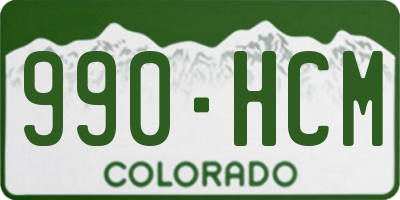 CO license plate 990HCM