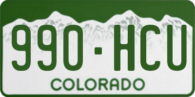 CO license plate 990HCU