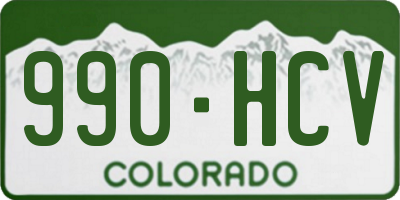 CO license plate 990HCV