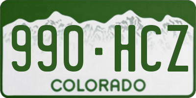 CO license plate 990HCZ