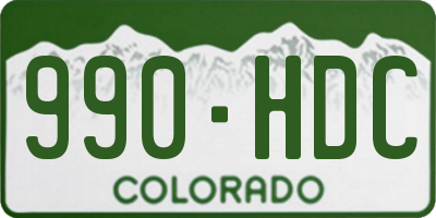 CO license plate 990HDC