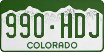 CO license plate 990HDJ