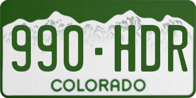 CO license plate 990HDR