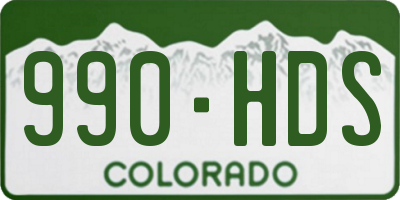 CO license plate 990HDS