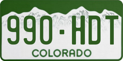 CO license plate 990HDT