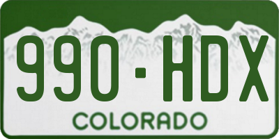 CO license plate 990HDX