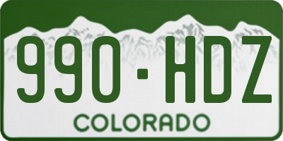 CO license plate 990HDZ