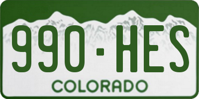 CO license plate 990HES