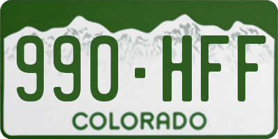 CO license plate 990HFF