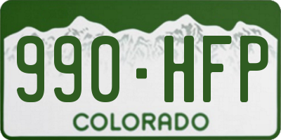CO license plate 990HFP