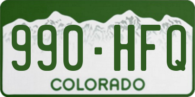 CO license plate 990HFQ