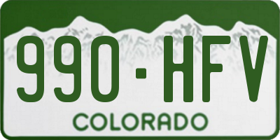 CO license plate 990HFV