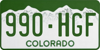 CO license plate 990HGF