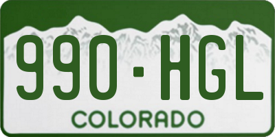 CO license plate 990HGL
